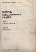 Przepisy katalogowania książek - Maria Lenartowicz