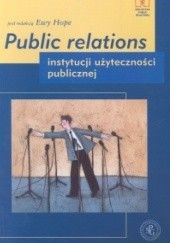 Okładka książki Public relations instytucji użyteczności publicznej Ewa Hope