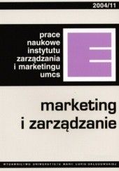 Okładka książki Marketing i zarządzanie 2004/11 Genowefa Sobczyk