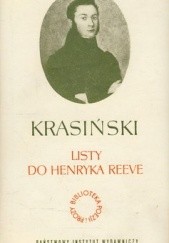 Okładka książki Listy do Henryka Reeve Zygmunt Krasiński