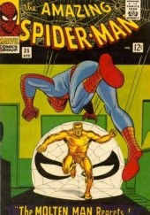 Okładka książki Amazing Spider-Man - #035 - The Molten Man Regrets...! Steve Ditko, Stan Lee