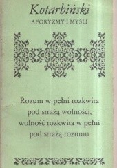 Okładka książki Aforyzmy i myśli Tadeusz Kotarbiński