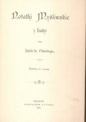 Okładka książki Notatki Myśliwskie z Indyi Józef Mikołaj Potocki