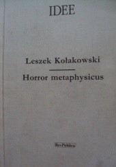 Okładka książki Horror metaphysicus Leszek Kołakowski