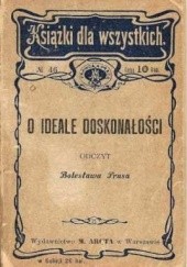 Okładka książki O ideale doskonałości. Odczyt Bolesław Prus