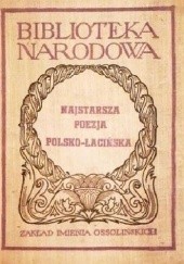 Okładka książki Najstarsza poezja polsko-łacińska Marian Plezia