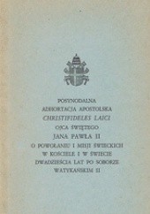 Okładka książki Christifideles laici Jan Paweł II (papież)