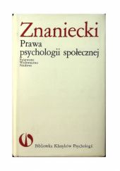 Okładka książki Prawa psychologii społecznej Florian Znaniecki