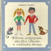 Okładka książki Wiersze satyryczne dla pań i panów z niebieską tarczą Zbigniew Lengren