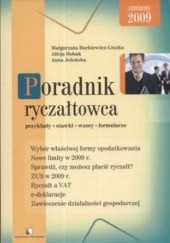 Okładka książki Poradnik ryczałtowca /przykłady stawki wzory formularze Alicja Bobak, Małgorzata Borkiewicz-Liszka, Anna Jeleńska