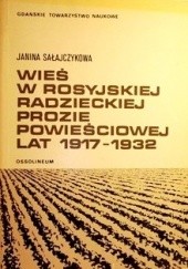 Wieś w rosyjskiej radzieckiej prozie powieściowej lat 1917-1932