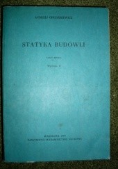Okładka książki Statyka budowli - część druga Andrzej Chudzikiewicz