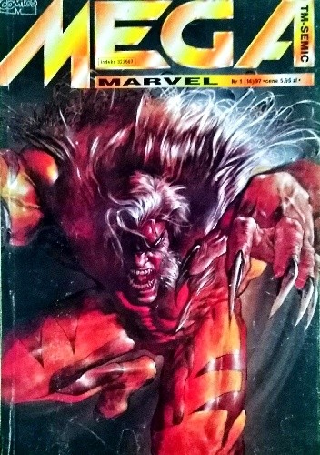Okładka książki Mega Marvel #14: Sabretooth Larry Hama, Jim Lee, Bill Sienkiewicz, Mark Texeira