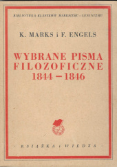 Okładka książki Wybrane pisma filozoficzne 1844-1846 - Karol Marks