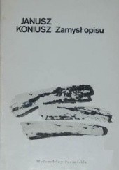 Okładka książki Zmysł opisu Janusz Koniusz