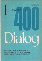 Okładka książki Dialog, nr 1 / styczeń 1990 Janusz Głowacki, Zygmunt Hübner, Ted Hughes, Redakcja miesięcznika Dialog