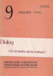Okładka książki Dialog, nr 9 / wrzesień 1990 Erland Josephson, Joanna Kulmowa, Antoni Libera, Redakcja miesięcznika Dialog, Marie Redonnet