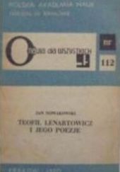 Okładka książki Teofil Lenartowicz i jego poezje Jan Nowakowski