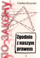 Okładka książki Zgodnie z naszym prawem Czesław Burzyński