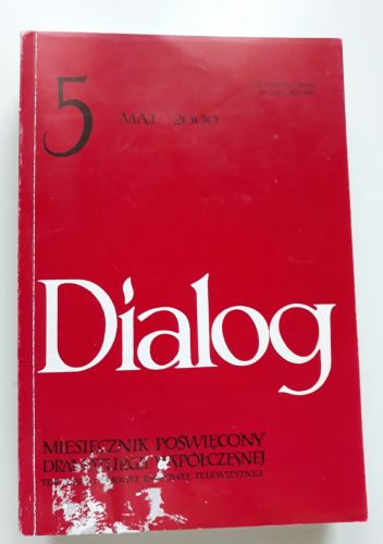 Okładka książki Dialog, nr 5 / maj 2000 Jean-Claude Grumberg, Tomasz Man, Yasmina Reza, Piotr Tomaszuk