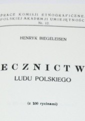 Okładka książki Lecznictwo ludu polskiego Henryk Biegeleisen