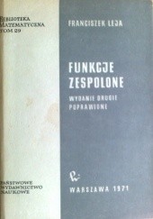 Okładka książki Funkcje zespolone Franciszek Leja