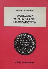Okładka książki Warszawa w powstaniu listopadowym Tadeusz Łepkowski