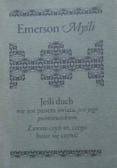 Okładka książki Myśli Ralph Waldo Emerson