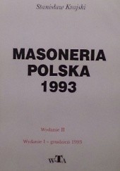 Okładka książki Masoneria polska 1993 : fakty, konteksty, komentarze Stanisław Krajski