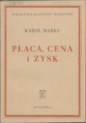 Okładka książki Płaca, cena i zysk Karol Marks