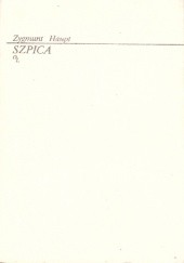 Okładka książki Szpica. Opowiadania, warianty, szkice Zygmunt Haupt