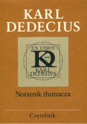 Okładka książki Notatnik tłumacza Karl Dedecius