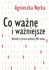 Okładka książki Co ważne i ważniejsze. Notatki o prozie polskiej XXI wieku Agnieszka Nęcka