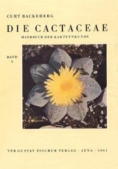 Okładka książki Die Cactaceae Handbuch der Kakteenkunde band 5 Curt Backenberg