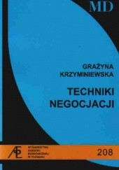 Okładka książki Techniki negocjacji Grażyna Krzyminiewska