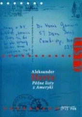 Okładka książki Późne listy z Ameryki Aleksander Hertz
