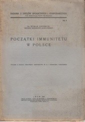 Okładka książki Początki immunitetu w Polsce Roman Grodecki
