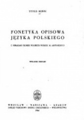 Okładka książki Fonetyka opisowa języka polskiego Tytus Benni