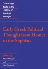 Okładka książki Early Greek Political Thought from Homer to the Sophists Michael Gagarin, Paul Woodruff, praca zbiorowa