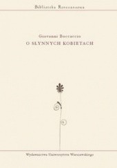 Okładka książki O słynnych kobietach Giovanni Boccaccio
