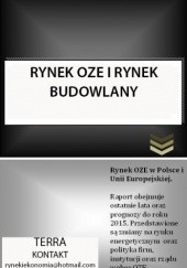 Okładka książki RYNEK OZE I RYNEK BUDOWLANY praca zbiorowa
