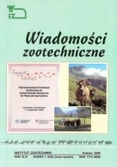 Okładka książki Wiadomości zootechniczne 1/2008 (256) - wydanie specjalne Redakcja Instytutu Zootechniki