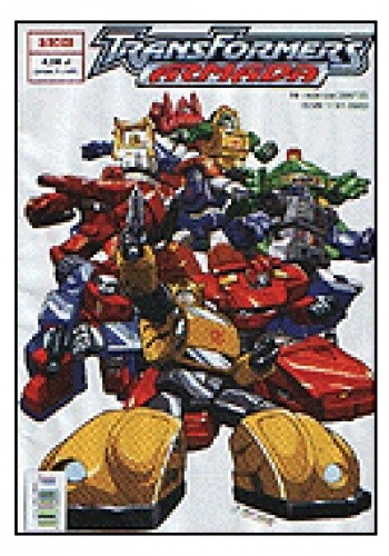 Okładki książek z cyklu Transformers Armada