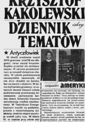 Okładka książki Dziennik tematów Krzysztof Kąkolewski