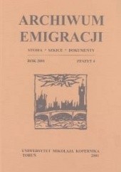Okładka książki Archiwum Emigracji T. 4 praca zbiorowa