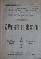 Okładka książki Z Wersalu do klasztoru T. Straszewski