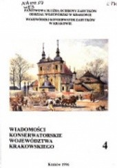 Okładka książki WIADOMOŚCI KONSERWATORSKIE WOJEWÓDZTWA KRAKOWSKIEGO Olga Dyba, Andrzej Gaczoła, praca zbiorowa