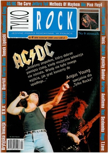 Okładka książki Tylko Rock, nr 4 (104)/2000 Redakcja magazynu Teraz Rock