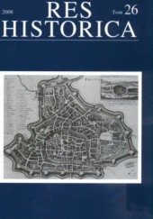 Okładka książki Res Historica Tom 26 Redakcja pisma Res Historica