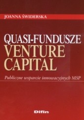 Okładka książki Quasi fundusze venture capital Publiczne wsparcie innowacyjnych MSP Joanna Świderska